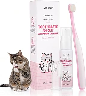 Katzenzahnpasta mit Enzymen, Zahnpflege-Set für Katzen, 30 g