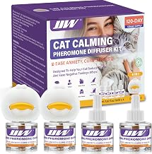 JJW 6-in-1 Katzen Pheromon Beruhigungsdiffusor Set – Angst lindern, Kämpfe/Kratzverhalten reduzi…