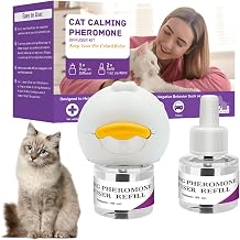 Katzen Beruhigungs Diffusor, Steckdosen Pheromon Lösung mit 2 Nachfüllungen – Stressabbau für …