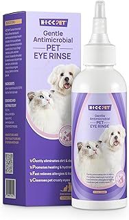HICC PET Augentropfen für Hunde und Katzen 150 ml Augenpflege Für Entfernt Sanft und Einfach Au…