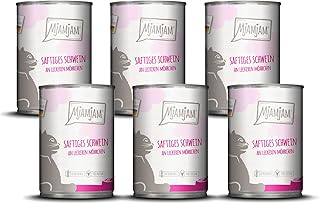 MjAMjAM – Premium Nassfutter für Katzen – saftiges Schwein an leckeren Möhrchen, 6er Pack (6 x …