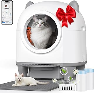 TRIUMPHKEYK katzenklo Selbstreinigend, Automatische Katzentoilette 90L Große Fassungsvermögen m…