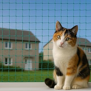 Katzennetz I 2 m x 3 m I Katzenschutz für Balkon mit 45 x 45 mm Maschenweite I extrem reißfeste…