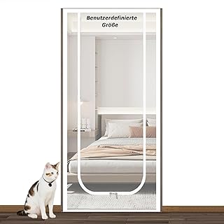Benutzerdefinierte Größe Haustiersichere Mesh Tür Bildschirm, Katzensicherheitstor mit Reißve…