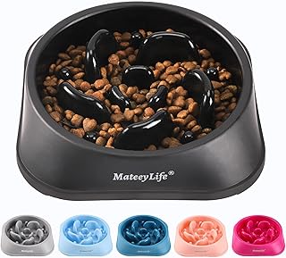 MateeyLife Hundenapf, Anti schling napf Hund – Rutschfester Slow Feeder Hundenapf für mittelgr…