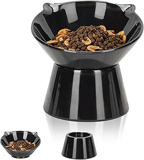 Futternapf Katze,Katzennapf Erhöht mit 15° Neigung Fressnapf Katze,Anti-Erbrechen Katzenschüss…