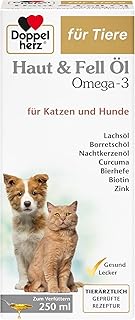 Doppelherz Haut und Fell Öl für Katzen und Hunde – Mit essentiellen Omega- 3 und Omega-6 Fett…
