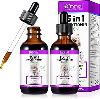 15-in-1-Multivitamintropfen für Katzen 2x60ml, Vitamine und Nahrungsergänzungsmittel– Flüssi…