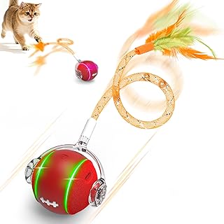 Katzenspielzeug Selbstbeschäftigung, Interaktives Katzenspielzeug with 3 Modes, Rechargeable Sil…