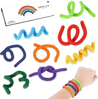 8er-Pack sensorische Zappelstäbe, sensorisches Spielzeug aus Silikon, ADHS, Autismus-Linderungss…