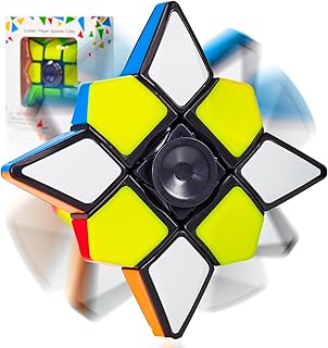 CUBIDI® Star – 3x3x1 Drehwürfel & Handkreisel – Puzzlewürfel mit Spinner-Funktion – Stre…