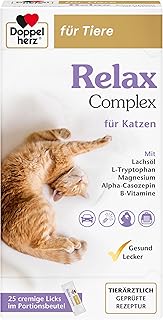 Doppelherz Relax Complex für Katzen – Mit Alpha-Casozepin und L-Tryptophan – Unterstützung für…