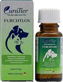 Furchtlos – Bachblüten Globuli für Hunde & Katzen – Beruhigung bei Angst, Stress & Unsicher…