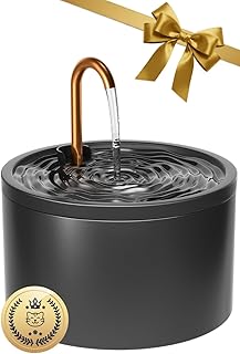 Katzenbrunnen Keramik, 2.1L Trinkbrunnen für Katze, Leiser Wasserspender, Haustier Trinkbrunnen …