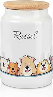 GRAVURZEILE Große Leckerlidose – Tiergruppe – Personalisiert mit Name – Geschenk für Hunde und …