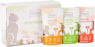 MjAMjAM – Premium Nassfutter für Katzen – Mixpaket I – Huhn, Rind, Herzen, 12er Pack (12 x 125 g…