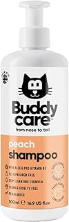 Buddycare Katzenshampoo für Katzen 500 ml Katzenshampoo mit Pfirsichduft zur Reinigung und zum W…