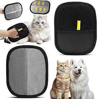 Fellmagnet Handschuhe Doppelseitig 2 Stück, Doppelseitige Fellpflegehandschuhe für Katzen/Hunde…