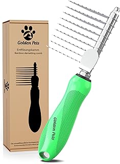 Golden Pets Entfilzer Kamm I Hunde- & Katzenbürste mittel bis langhaar geeignet I Kleine – groß…