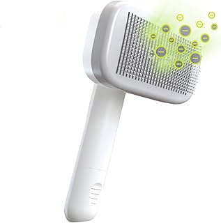 PiddiPet IonBrush – Ionen Tierhaarbürste elektrisch – Fellbürste gegen Verfilzungen & Unterwoll…