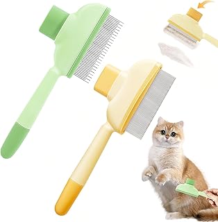 Katzenbürste Hundebürste, Selbstreinigender Haustierkamm Für Entfernt Knoten & Lose Haare, Fel…