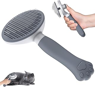 Zivacate Katzenbürste Hundebürste [Ergonomischer Griff & Ein-Klick-Reinigung & Patented Design]…