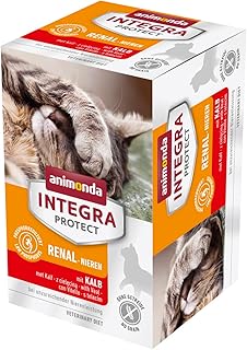 animonda INTEGRA PROTECT Katzenfutter nass Renal Kalb (6 x 100g), vom Tierarzt empfohlen bei Nier…
