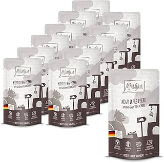 MjAMjAM – Premium Nassfutter für Katzen – Quetschie – köstliches Pferd an gedämpftem Kürbis, …