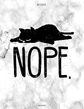 Notebook: Kariertes Notizbuch A4 [NOPE] mit Katze Katzenmotiv Lustiger Spruch | 120 Seiten dickes…