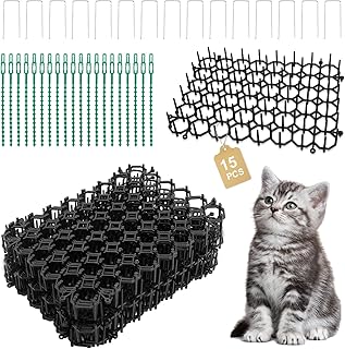 15 Stück Dornengitter Gegen Katzen 20x15cm Katzenabwehr Matte mit Spikes, Katzen Abwehr Aussen, …