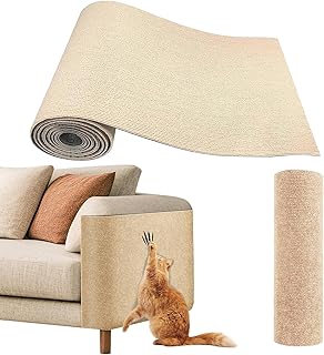 200cmx40cm Kratzmatte Selbstklebend für Katzen, DIY Kratzschutz Sofa, Kratzteppich, Kratzbretter…
