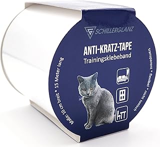 Katzen Anti Kratz Tape 15m(10cm x 15m), Kratzschutz Trainingsklebeband Möbelschutz Katzenerziehu…