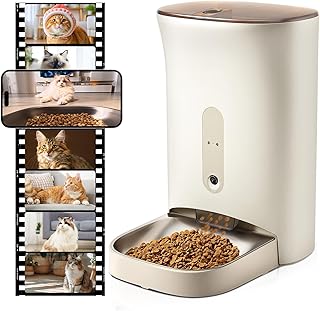 F1 Pro Futterautomat Katze 4,5L mit 2K HD Kamera (Manuell Abschaltbar) & 160° Nachtsicht, WiFi 2…