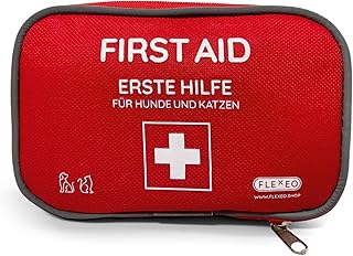 Erste-Hilfe-Set für Hund und Katze, 24-teilig mit Erste-Hilfe-Anleitung für den Notfall, Reisea…