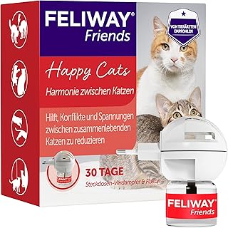 FELIWAY Friends 30 Tage Pheromon Verdampfer Start-Set, 48ml – Hilft Anzeichen von Stress bei Katz…